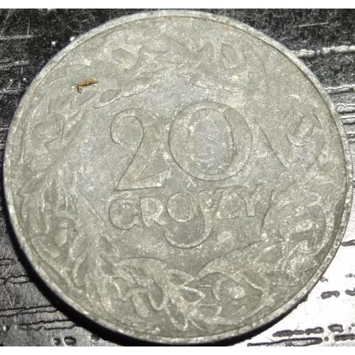20 грошей 1923 Польща цинк (окупація)