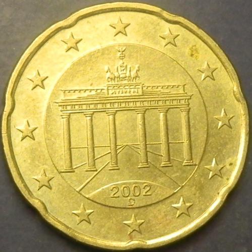 20 євроцентів 2002 D Німеччина