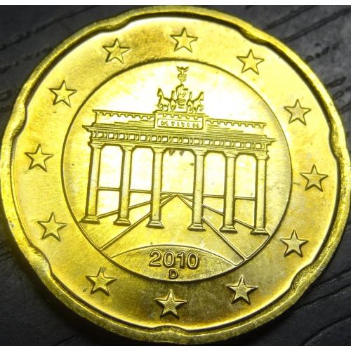 20 євроцентів 2010 D Німеччина UNC