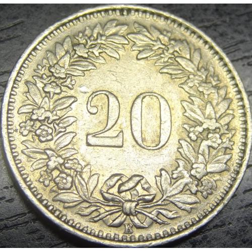 20 рапенів 1955 Швейцарія