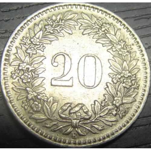 20 рапенів 1965 Швейцарія