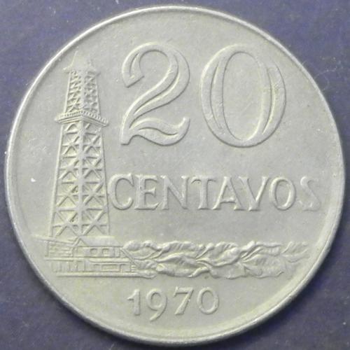 20 сентавос 1970 Бразилія