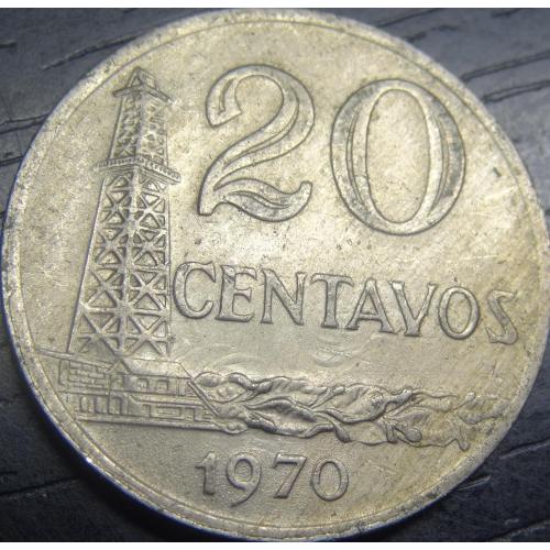 20 сентавос 1970 Бразилія