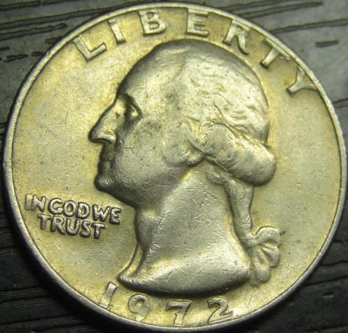 25 центів 1972 США нечаста