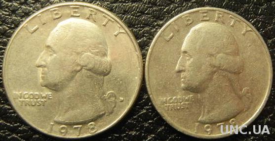 25 центів 1978 США (два різновиди)