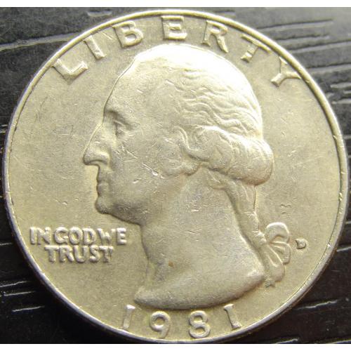 25 центів 1981 D США