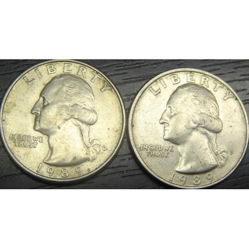 1/4 долара 1989 США (два різновиди)