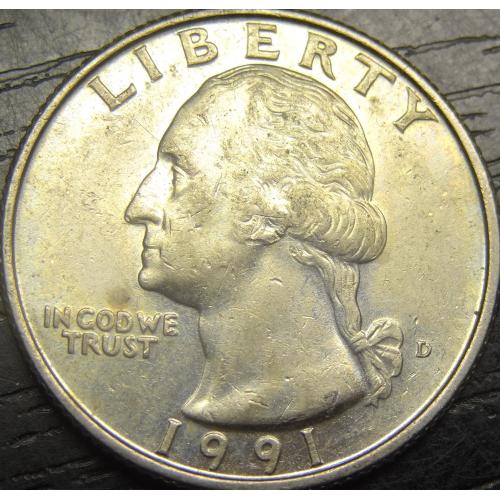 1/4 долара 1991 D США