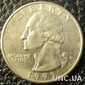 25 центів 1995 D США