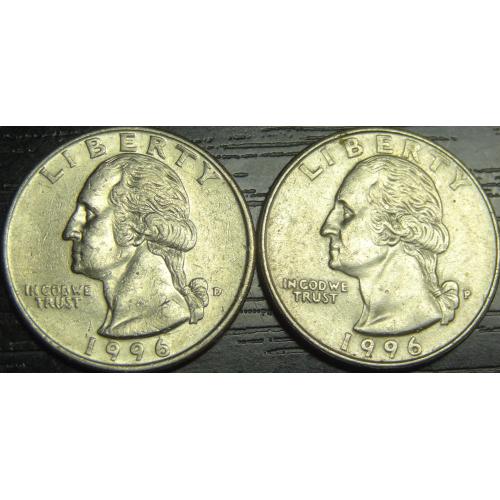 25 центів 1996 США (два різновиди)