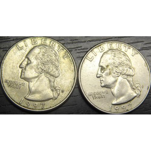 1/4 долара 1997 США (два різновиди)