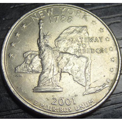 25 центів 2001 P США Нью Йорк