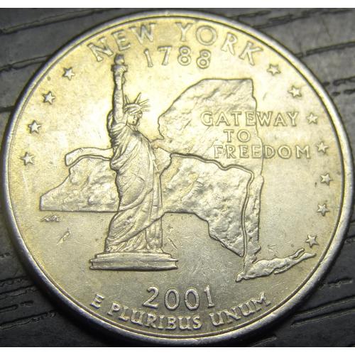 25 центів 2001 P США Нью Йорк