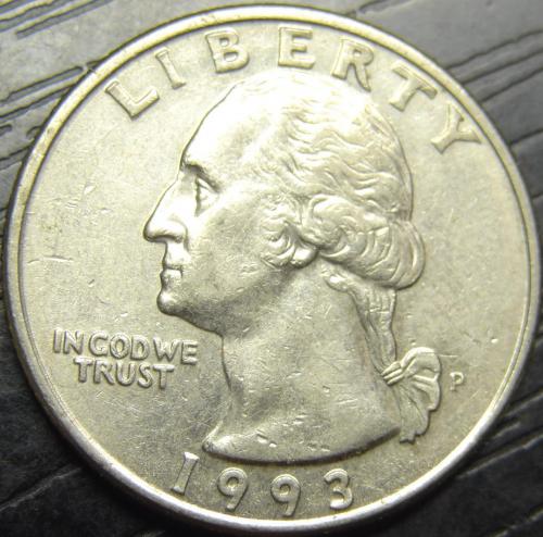 25 центів США 1993 P