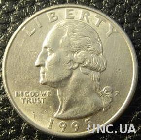 25 центів США 1995 P