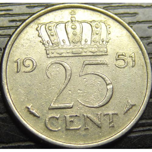 25 центів 1951 Нідерланди