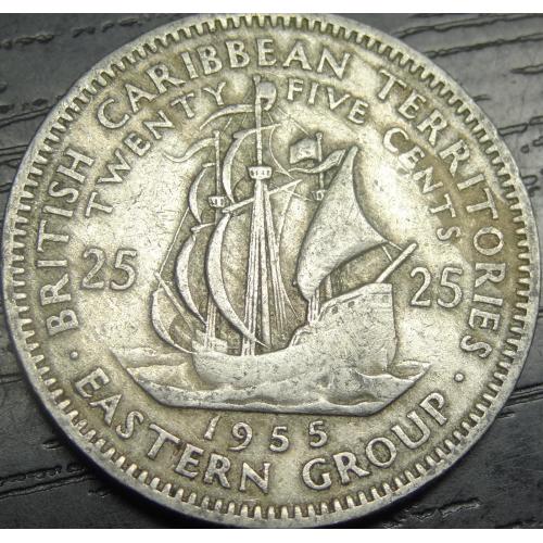 25 центів Британські Карибські території 1955