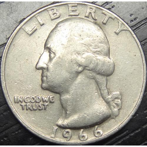 25 центів 1966 США