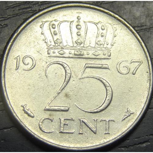25 центів 1967 Нідерланди