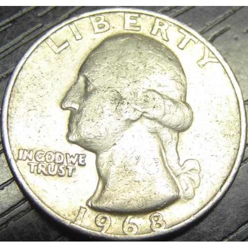 25 центів 1968 США нечаста