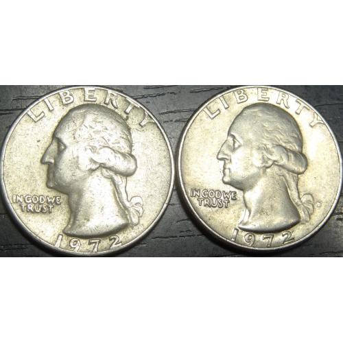 1/4 долара 1972 США (два різновиди)