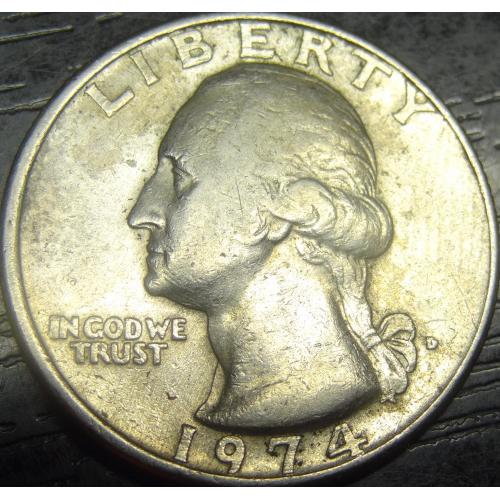 25 центів 1974 D США
