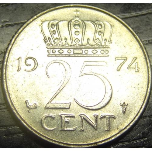 25 центів 1974 Нідерланди