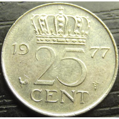 25 центів 1977 Нідерланди
