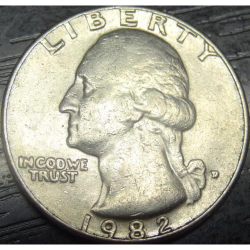 25 центів 1982 D США