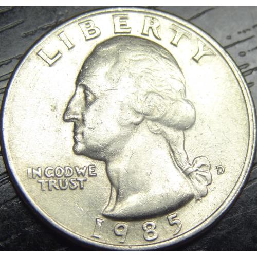 25 центів 1985 D США