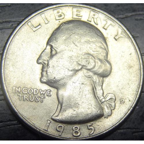 25 центів 1985 D США