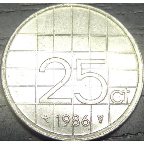 25 центів 1986 Нідерланди