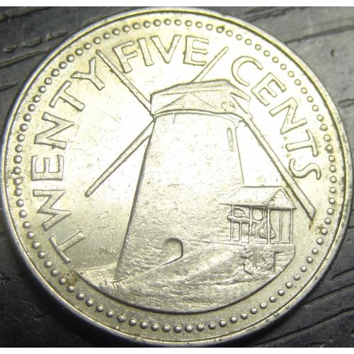 25 центів 1990 Барбадос