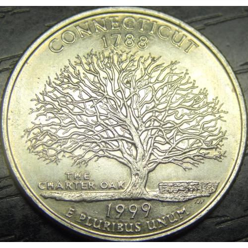 25 центів 1999 D США Коннектікут