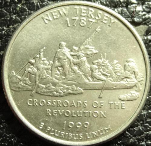 25 центів 1999 D США Нью-Джерсі