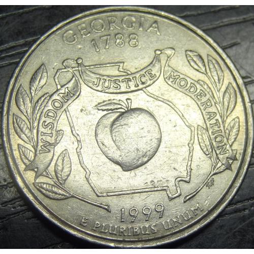 25 центів 1999 P США Джорджія