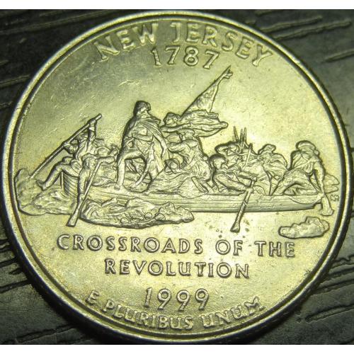 25 центів 1999 P США Нью-Джерсі