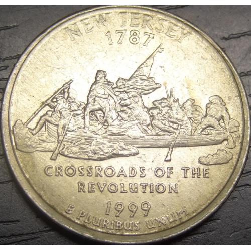 1/4 долара 1999 P США Нью-Джерсі