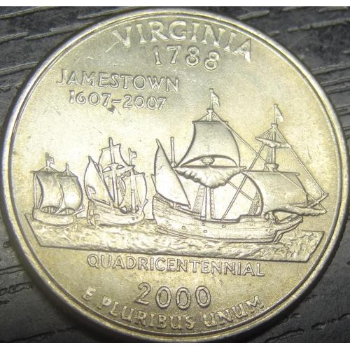 1/4 долара США 2000 P Вірджинія