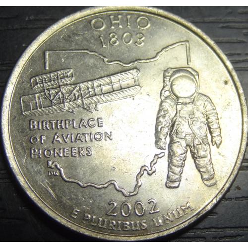 25 центів 2002 D США Огайо