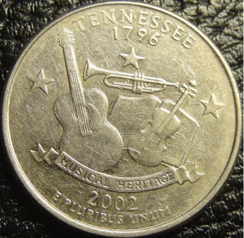 25 центів 2002 D США Теннессі
