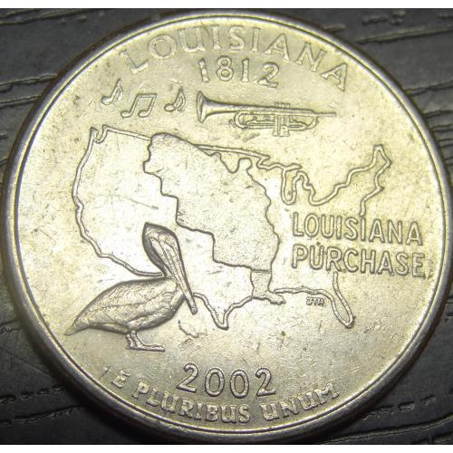 25 центів 2002 P США Луїзіана