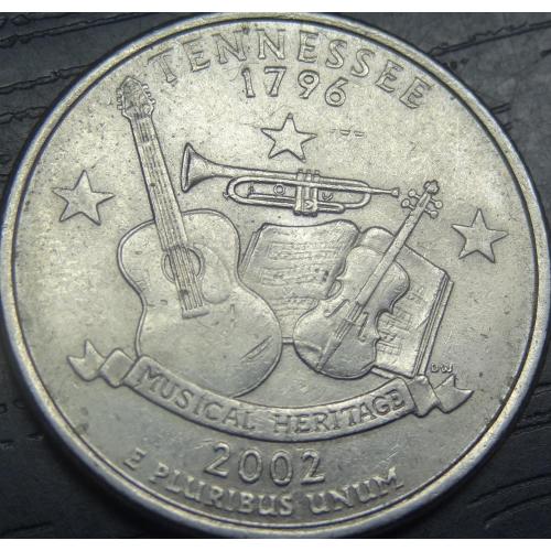 1/4 долара США 2002 P Теннессі