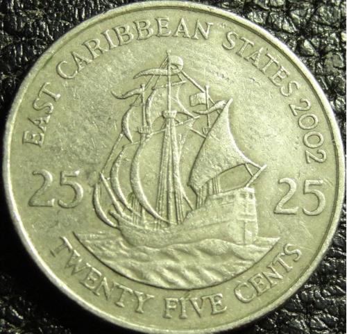 25 центів 2002 Східні Карибські території