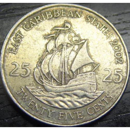 25 центів 2002 Східні Карибські території