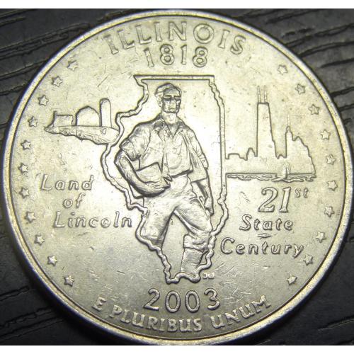 25 центів 2003 D США Іллінойс