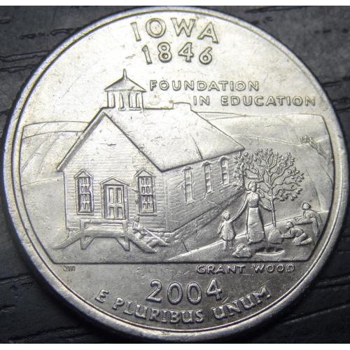 1/4 долара 2004 D США Айова