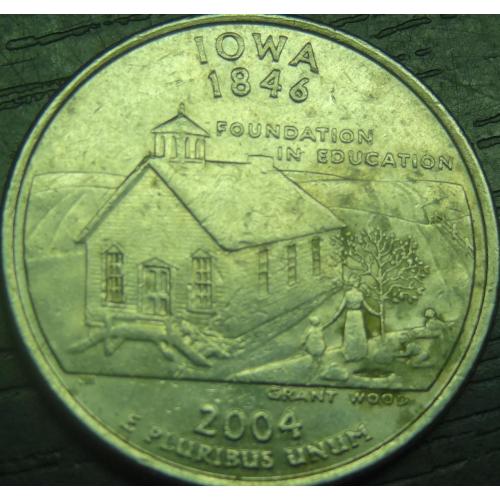 1/4 долара 2004 D США Айова