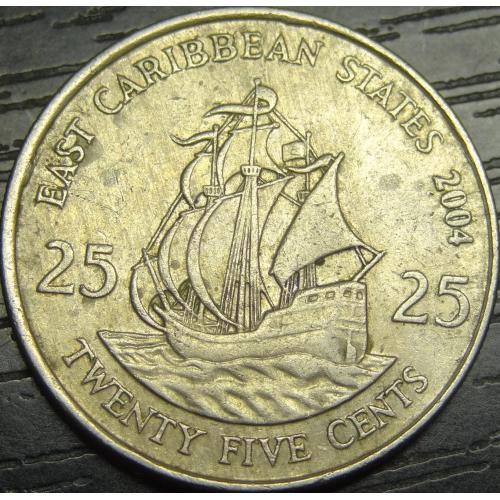 25 центів 2004 Східні Карибські території