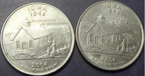 25 центів 2004 США Айова (два різновиди)